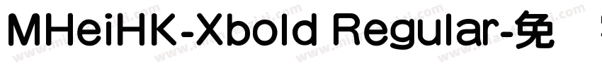 MHeiHK-Xbold Regular字体转换
